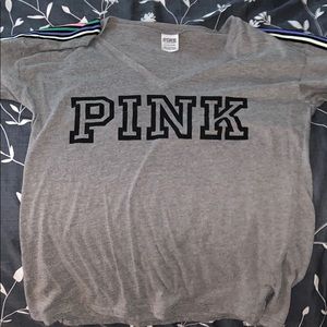 Pink v neck shirt
